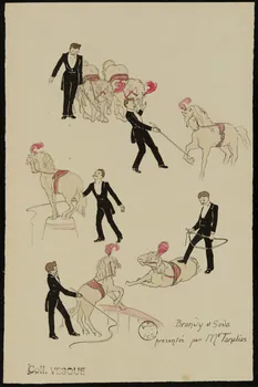 partie d'un ensemble de dessins Brandy et Soda  présentés par Mr Tanalias 1968.102.2732.4  Photo Mucem