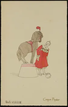 partie d'un ensemble de dessins Cirque Pinder 1968.102.2732.5  Photo Mucem