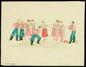 partie d'un ensemble de dessins les Tcherpanoff 1968.102.2737.1 Photo Mucem