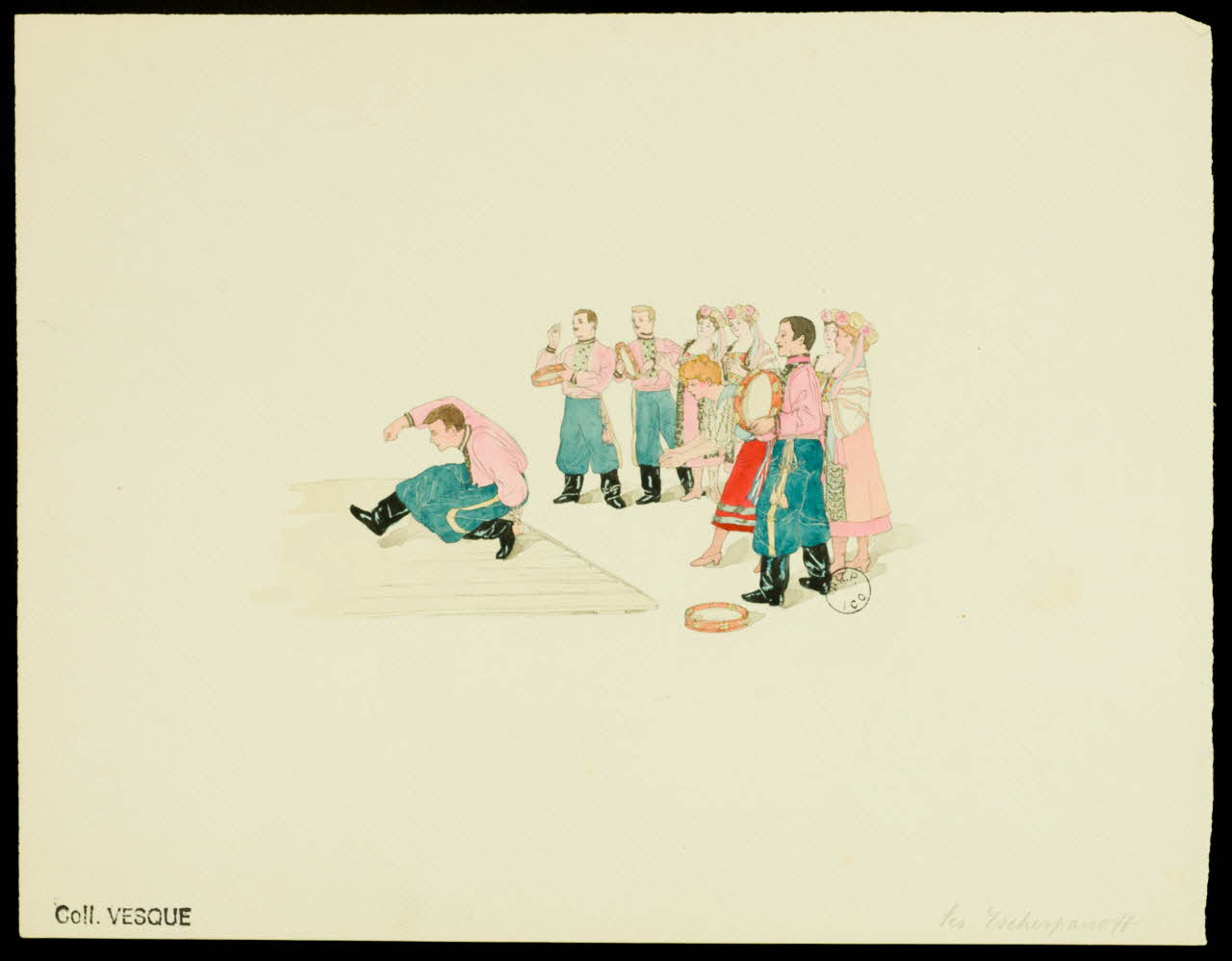 partie d'un ensemble de dessins les Tcherpanoff 1968.102.2737.2 Photo Mucem