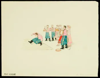 partie d'un ensemble de dessins les Tcherpanoff 1968.102.2737.2 Photo Mucem