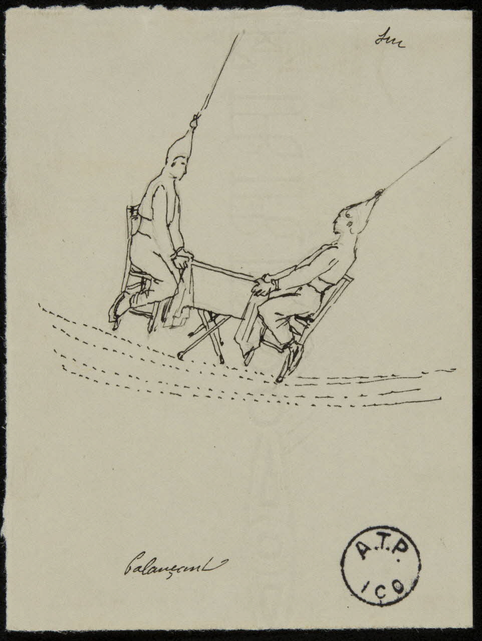 partie d'un ensemble de dessins balançant 1968.102.2738.3 Photo Mucem