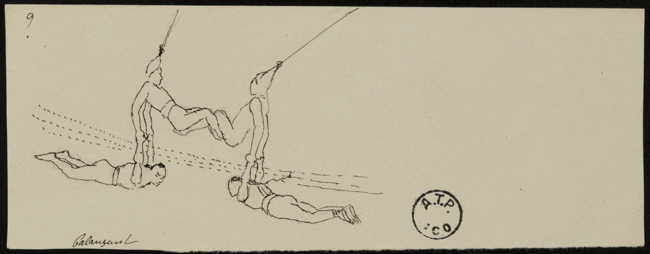 partie d'un ensemble de dessins balaçant 1968.102.2738.5 Photo Mucem
