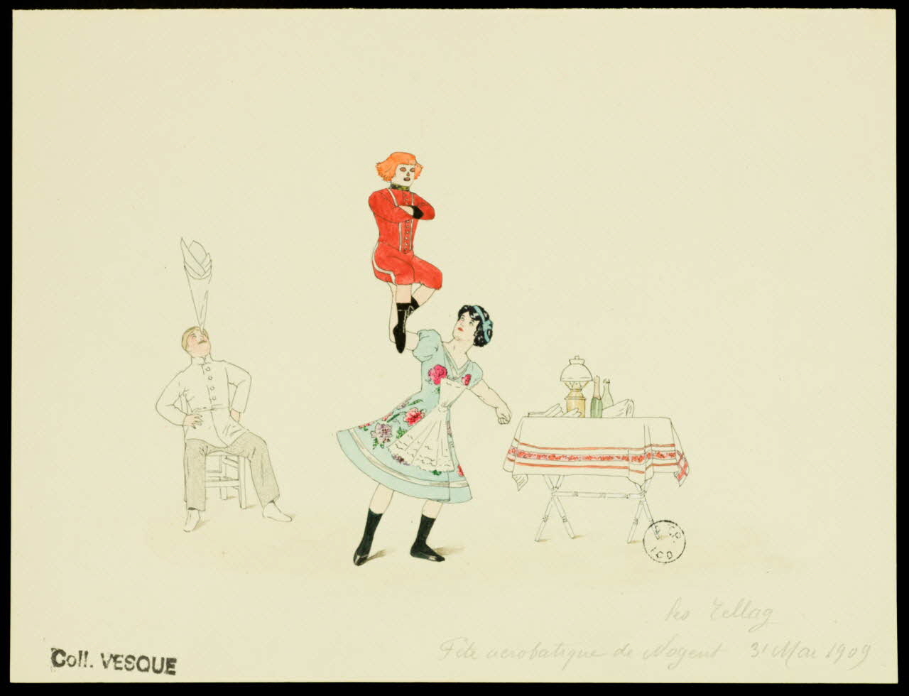 partie d'un ensemble de dessins Les Tellag 1968.102.2740.1 Photo Mucem