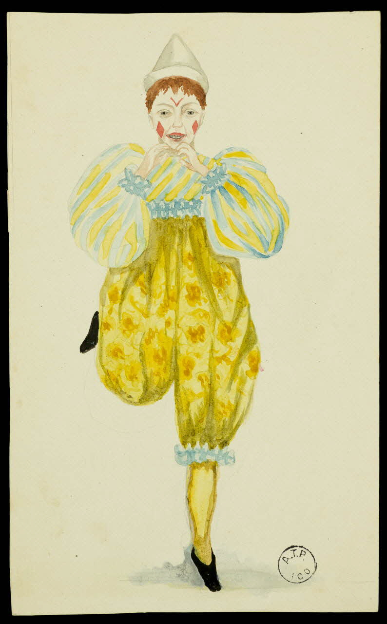 partie d'un ensemble de dessins Clown 1968.102.2741.1 Photo Mucem