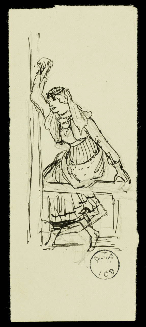 partie d'un ensemble de dessins Femme au mouchoir 1968.102.2741.16 Photo Mucem