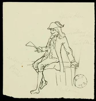 partie d'un ensemble de dessins Pirate au couteau 1968.102.2741.19  Photo Mucem