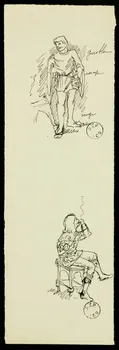 partie d'un ensemble de dessins Homme fumant 1968.102.2741.21 Photo Mucem