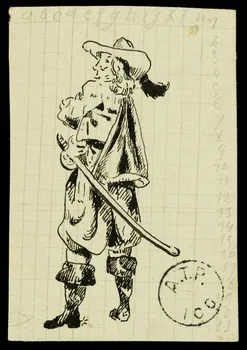 partie d'un ensemble de dessins Pirate et son épée 1968.102.2741.27 Photo Mucem
