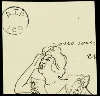 partie d'un ensemble de dessins Portrait de femme criant 1968.102.2741.28 Photo Mucem