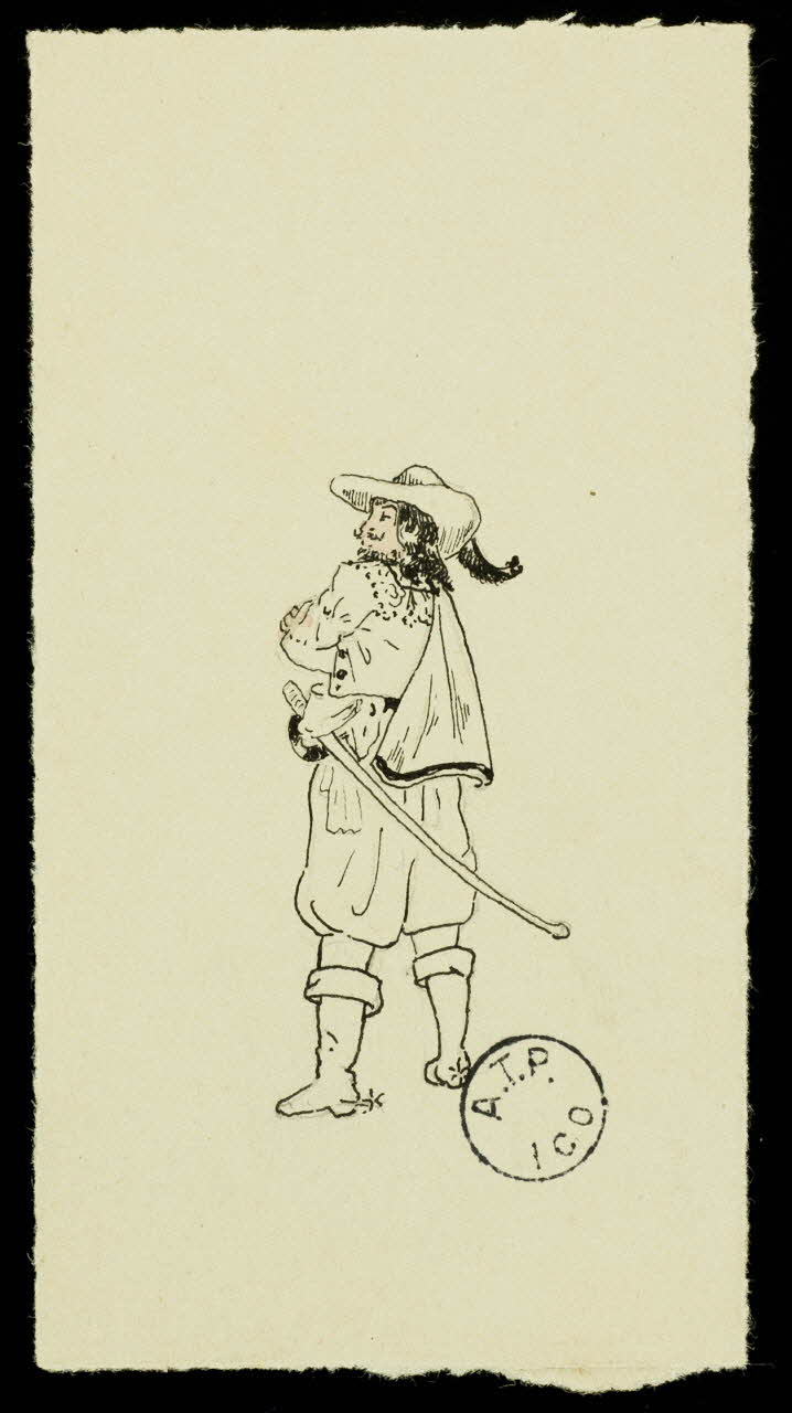 partie d'un ensemble de dessins Figure de pirate 1968.102.2741.3 Photo Mucem