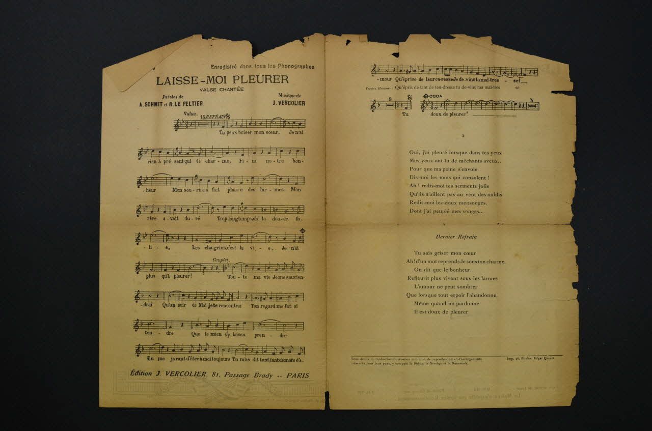 chanson petit format 1965.152.74.2 Photo Mucem