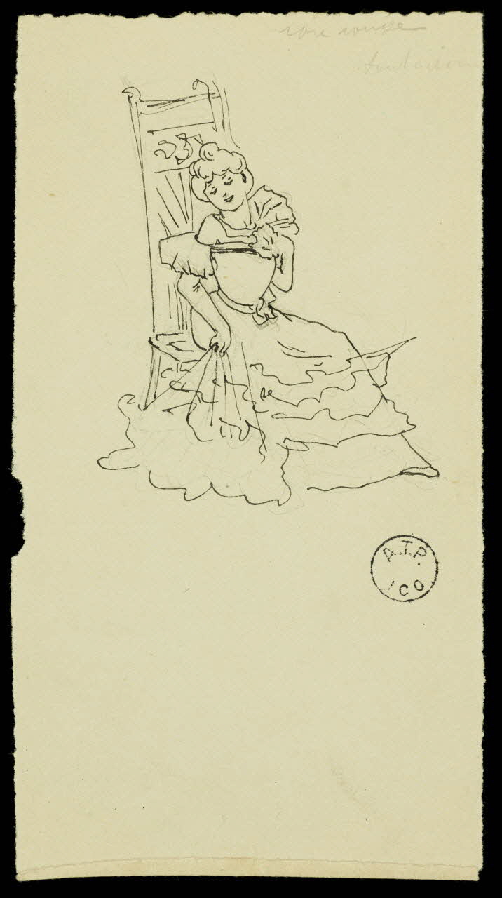 partie d'un ensemble de dessins Femme assise 1968.102.2741.32 Photo Mucem