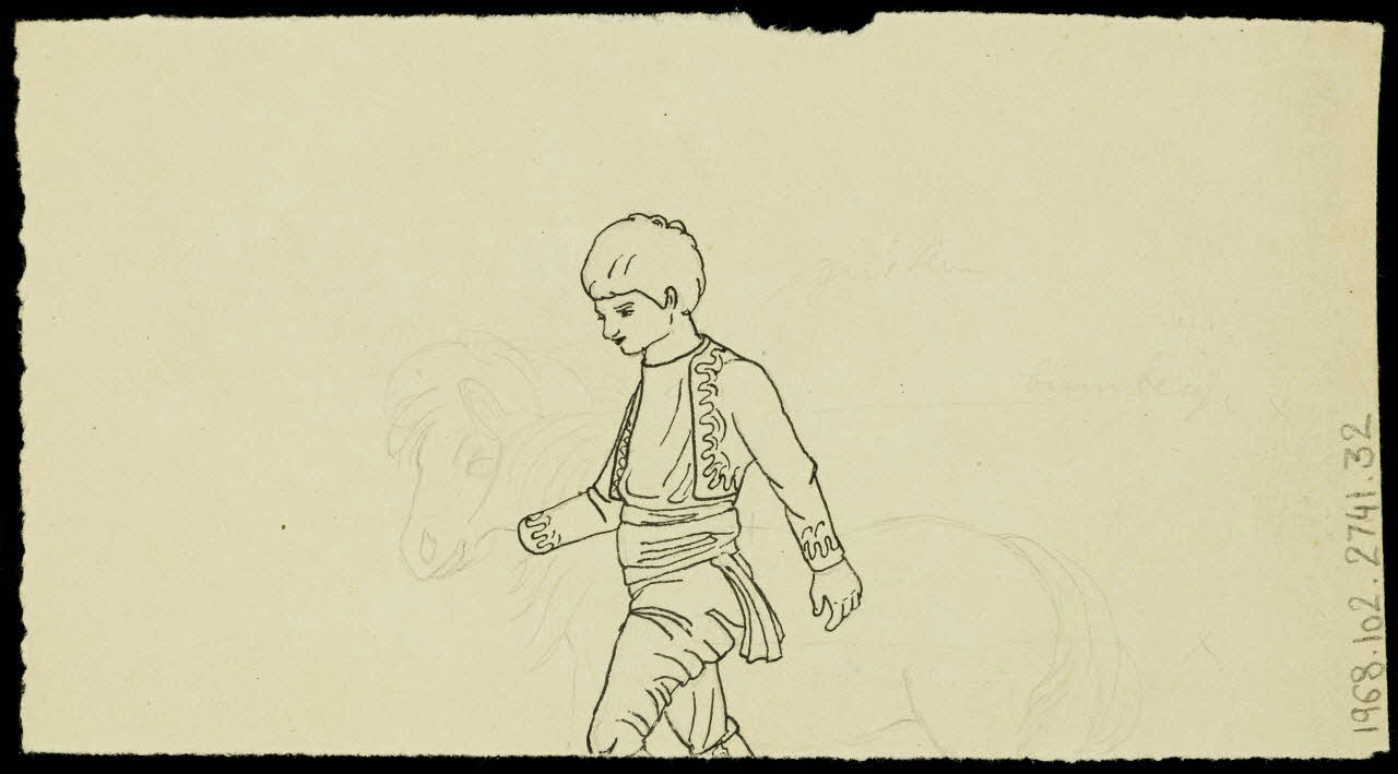 partie d'un ensemble de dessins Femme assise 1968.102.2741.32  Photo Mucem