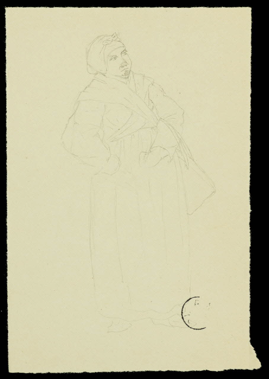 partie d'un ensemble de dessins Femme au panier 1968.102.2741.34 Photo Mucem