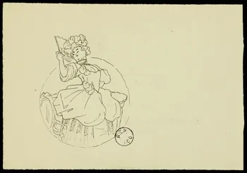 partie d'un ensemble de dessins Femme à l'éventail 1968.102.2741.37 Photo Mucem