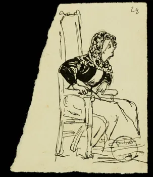 partie d'un ensemble de dessins Femme assise 1968.102.2741.39  Photo Mucem
