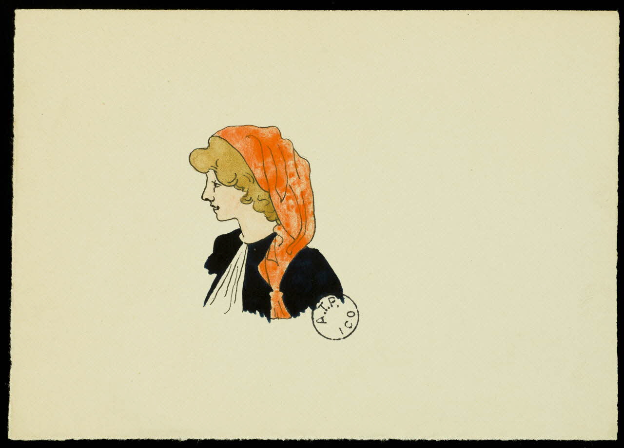 partie d'un ensemble de dessins Portrait de femme 1968.102.2741.4 Photo Mucem