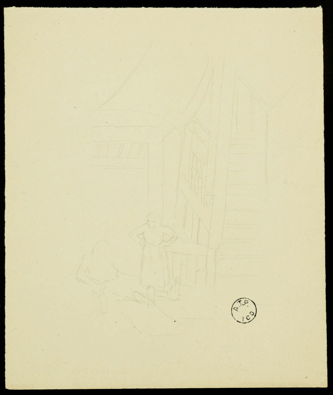 partie d'un ensemble de dessins Ebauche de dessin 1968.102.2741.41 Photo Mucem