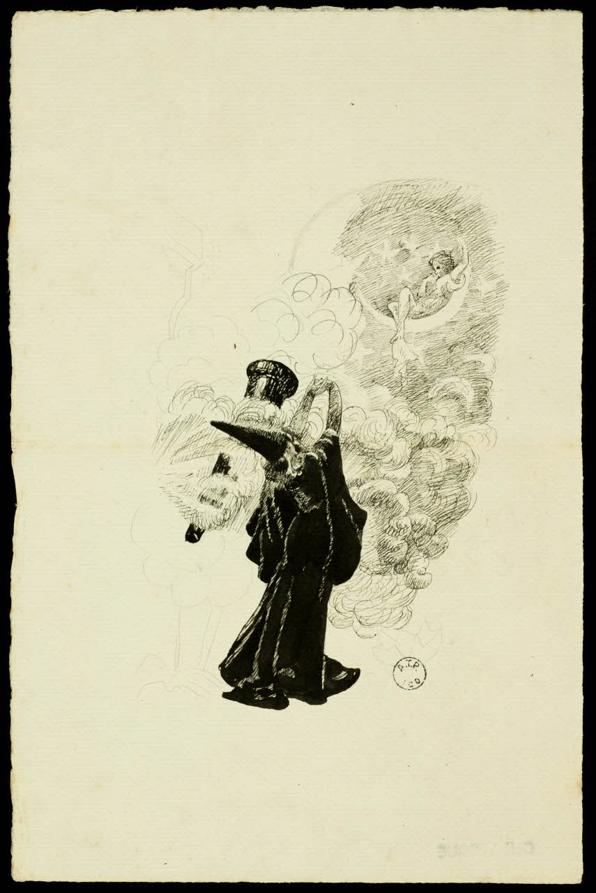 partie d'un ensemble de dessins THEATRE DE FOIRE 1968.102.2741.47 Photo Mucem