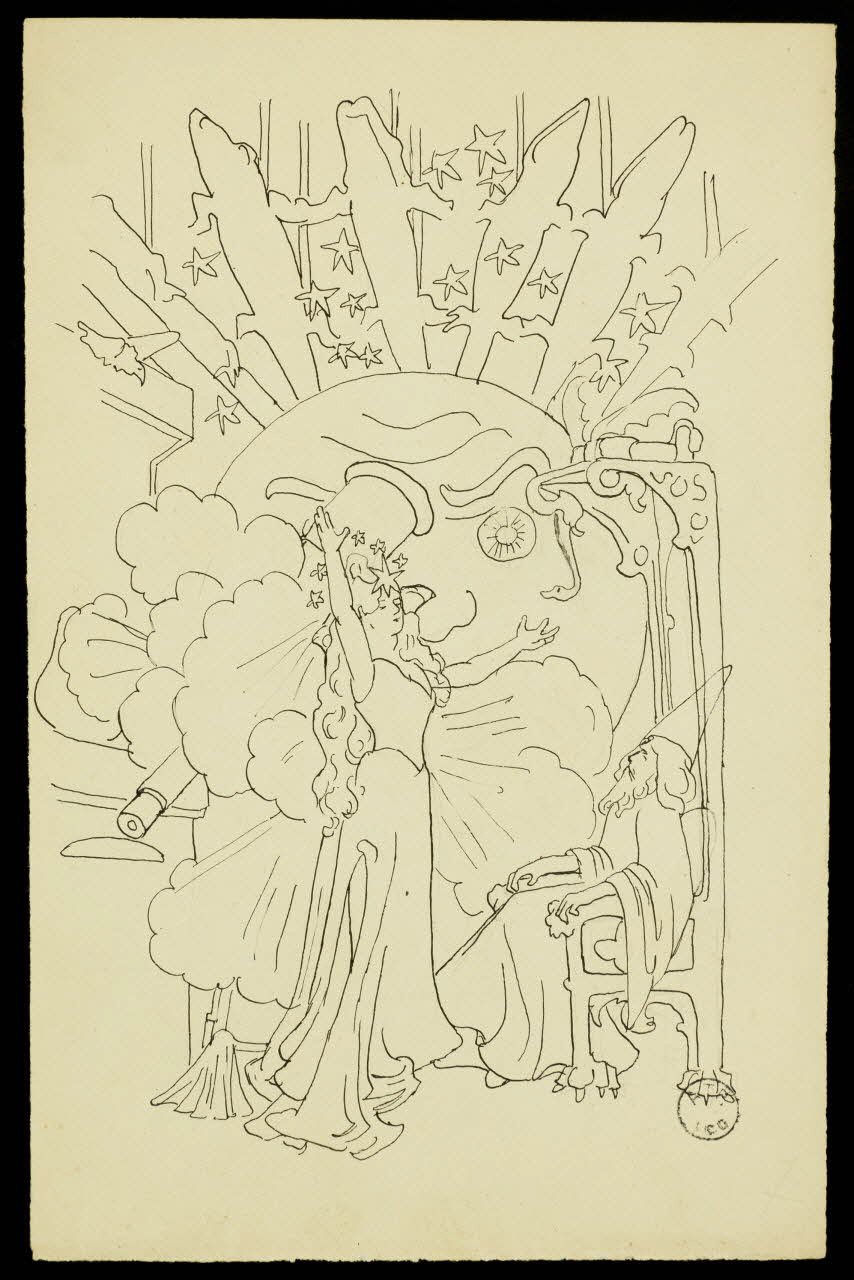 partie d'un ensemble de dessins Magie et magicien 1968.102.2741.48 Photo Mucem