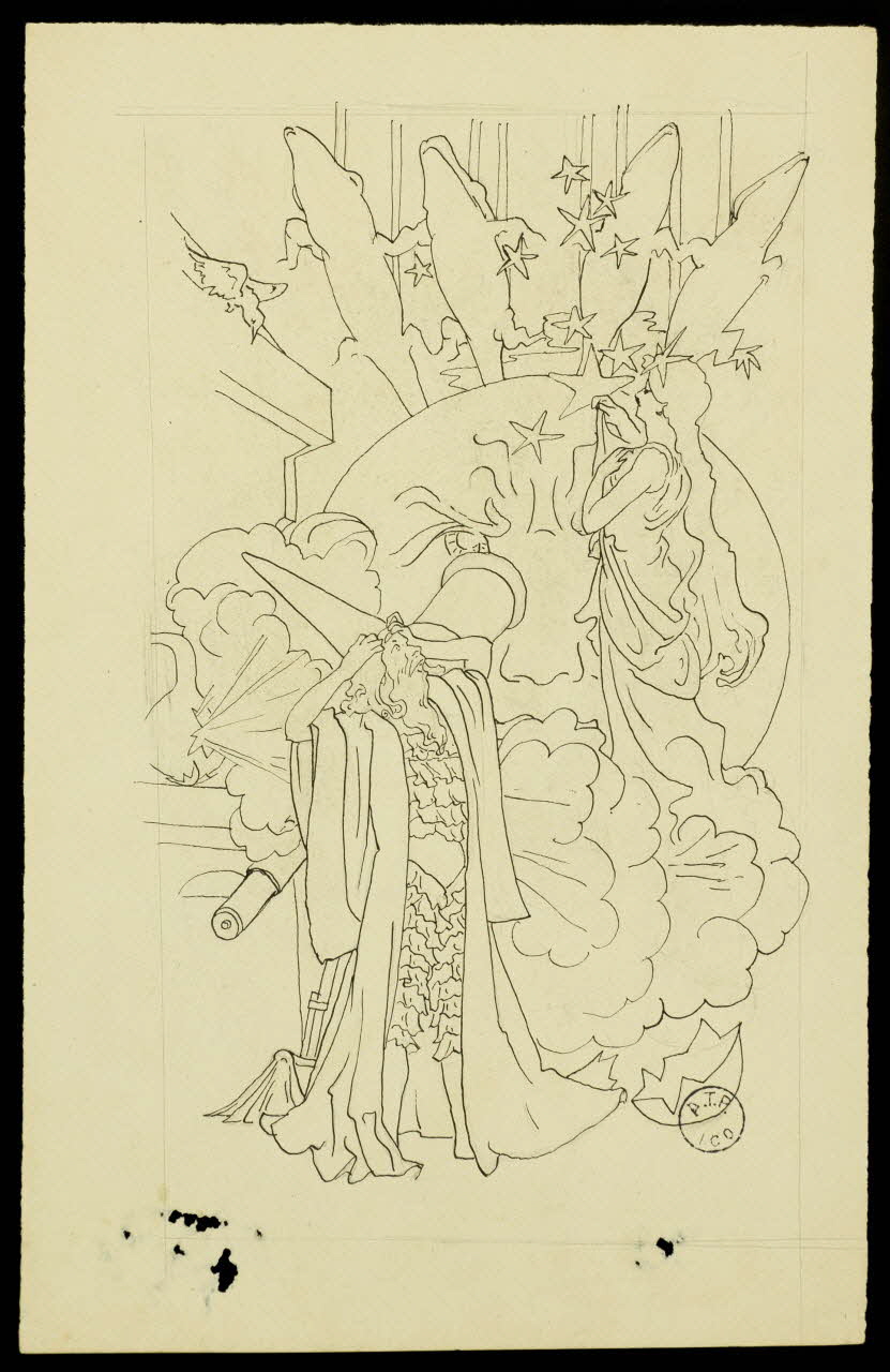 partie d'un ensemble de dessins Magie et magicien 1968.102.2741.49 Photo Mucem