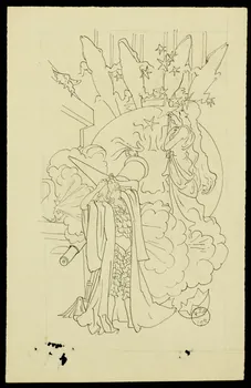 partie d'un ensemble de dessins Magie et magicien 1968.102.2741.49  Photo Mucem