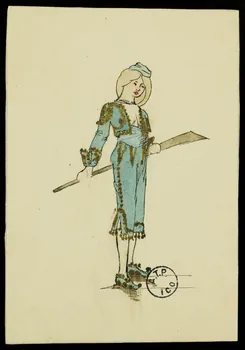 partie d'un ensemble de dessins Jeune femme en costume de scène 1968.102.2741.63 Photo Mucem
