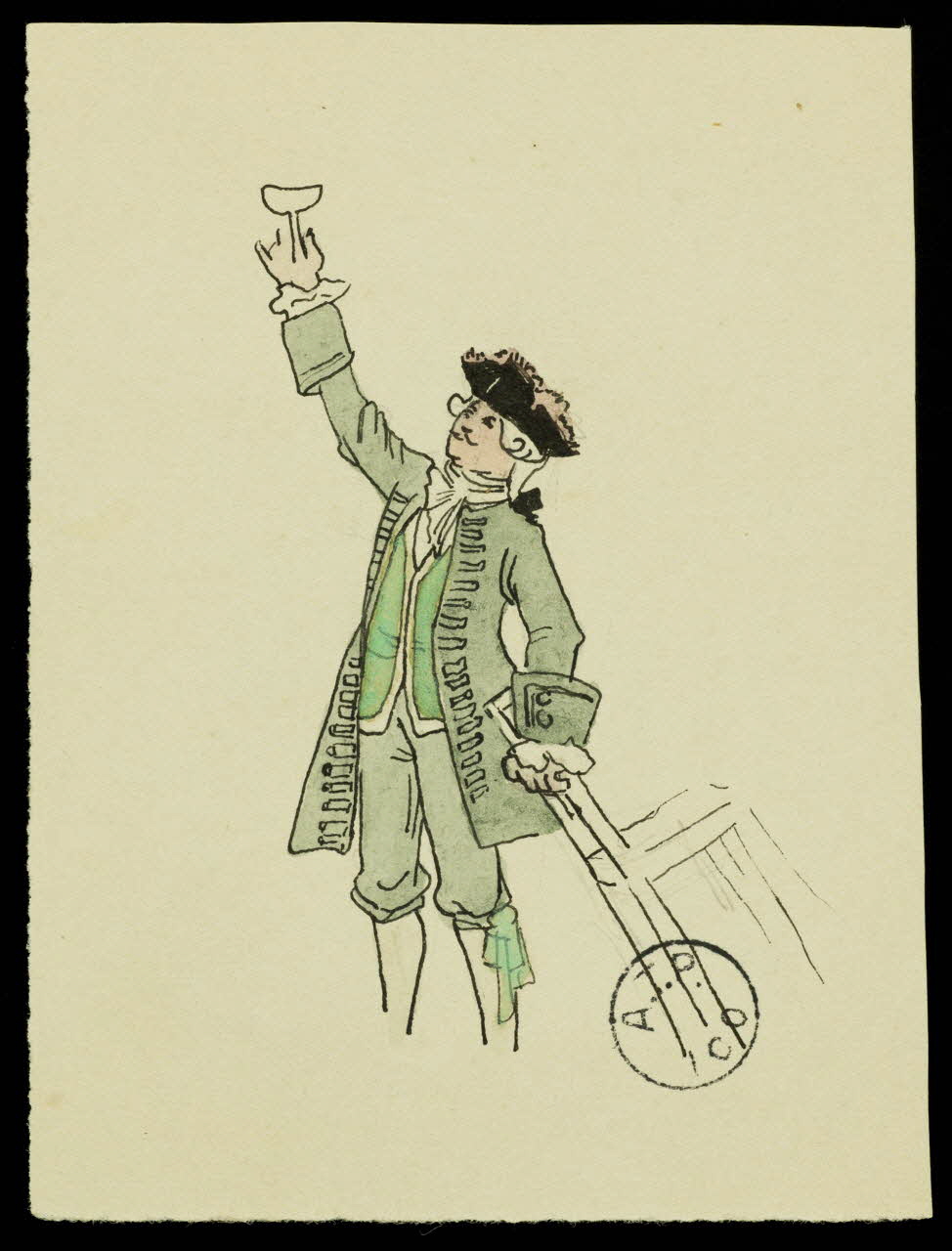 partie d'un ensemble de dessins Homme en costume de scène 1968.102.2741.65 Photo Mucem