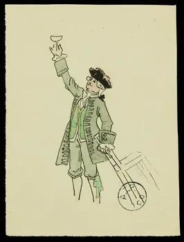 partie d'un ensemble de dessins Homme en costume de scène 1968.102.2741.65 Photo Mucem