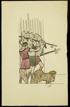 partie d'un ensemble de dessins Groupe de soldats romains 1968.102.2742.13 Photo Mucem