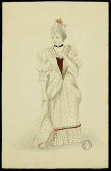 partie d'un ensemble de dessins Femme en costume de scène 1968.102.2742.2 Photo Mucem
