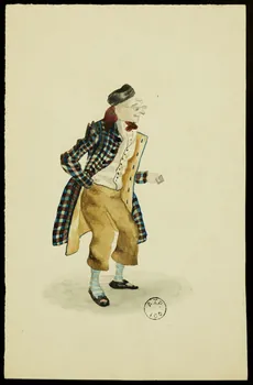 partie d'un ensemble de dessins Vieil homme en costume de scène 1968.102.2742.3 Photo Mucem