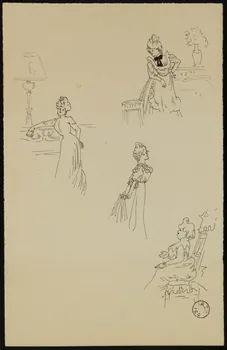 partie d'un ensemble de dessins Esquisse de femmes 1968.102.2742.35  Photo Mucem