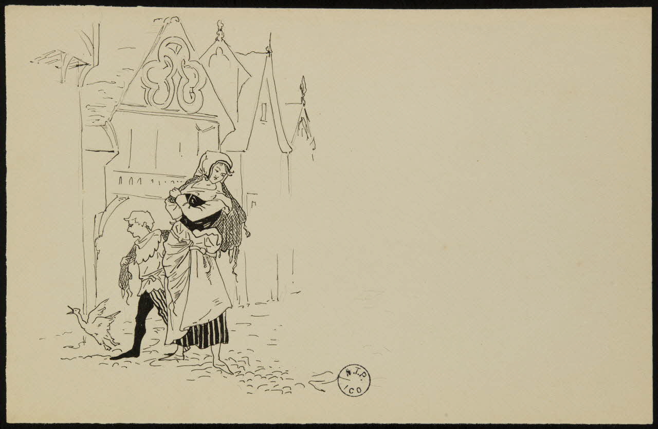 partie d'un ensemble de dessins Paysans 1968.102.2742.38 Photo Mucem