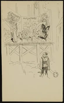 partie d'un ensemble de dessins PARADIS  PURGATOIRE  ENFER 1968.102.2742.39  Photo Mucem
