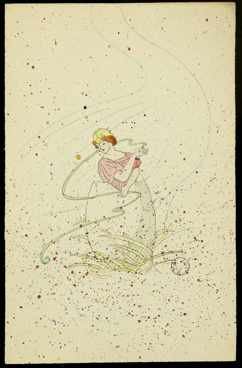 partie d'un ensemble de dessins Femme sortant d'une coquille d'oeuf 1968.102.2742.9 Photo Mucem