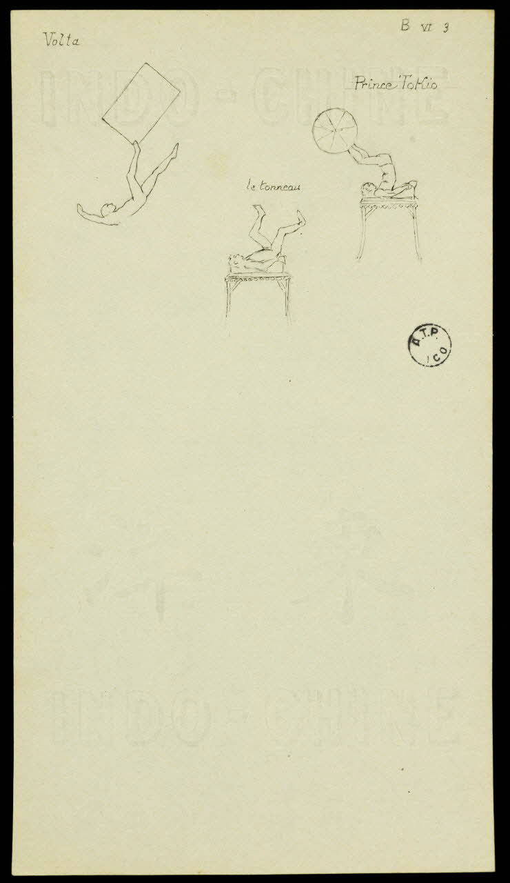 partie d'un ensemble de dessins Volta 1968.102.2760 Photo Mucem