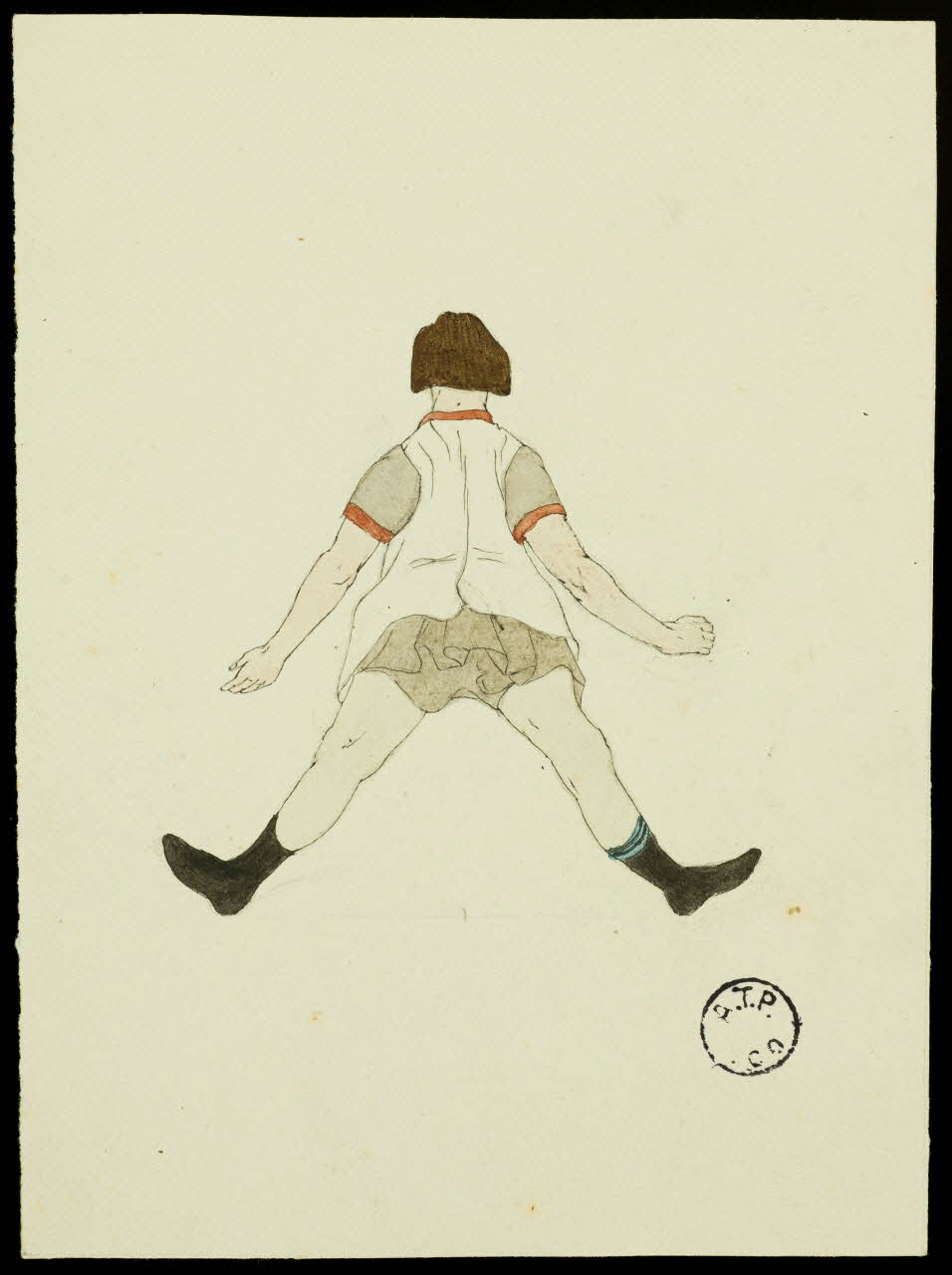 partie d'un ensemble de dessins Fillette de dos 1968.102.2761.2 Photo Mucem