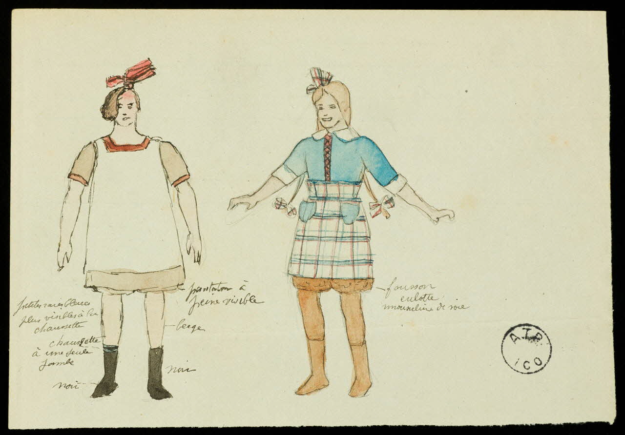 partie d'un ensemble de dessins Tomboys olympia 3817 1968.102.2761.4 Photo Mucem