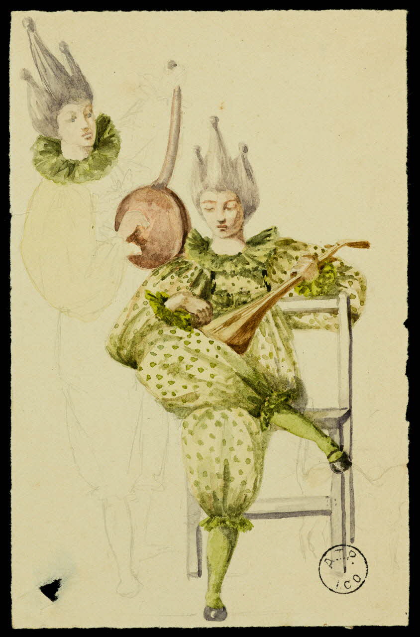 partie d'un ensemble de dessins Personnages 1968.102.2762.3 Photo Mucem