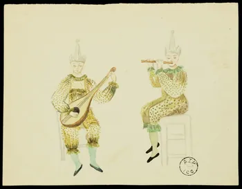 partie d'un ensemble de dessins Musiciens 1968.102.2762.4 Photo Mucem