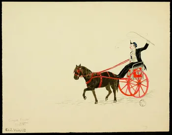 partie d'un ensemble de dessins Cirque Pinder  Tony 1968.102.2765  Photo Mucem
