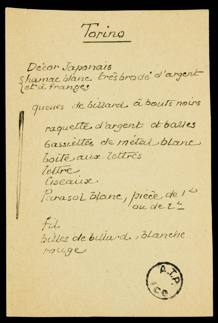 partie d'un ensemble de dessins Torino 1968.102.2769.2 Photo Mucem