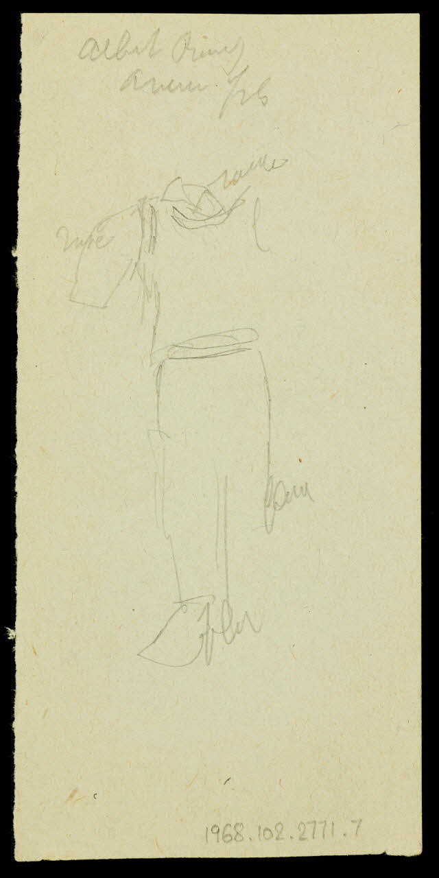partie d'un ensemble de dessins Violette Tosca 1968.102.2771.7 Photo Mucem
