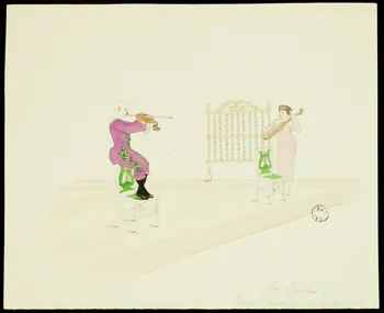 partie d'un ensemble de dessins Les Trades  Cirque Pinder. 1968.102.2775.4 Photo Mucem