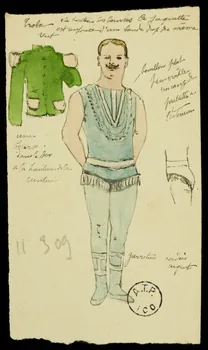 partie d'un ensemble de dessins Costume d'homme 1968.102.2780.1 Photo Mucem