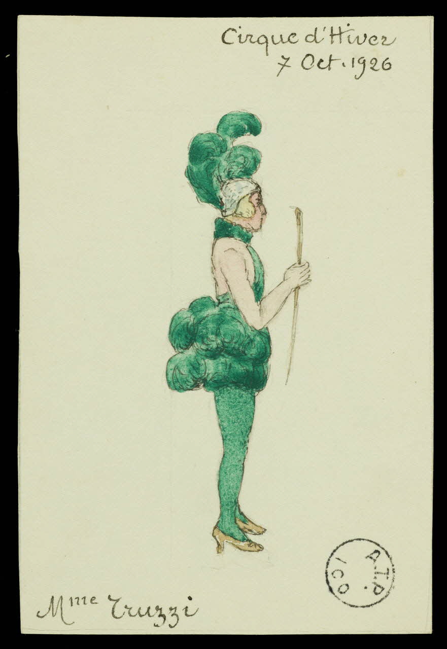 partie d'un ensemble de dessins Cirque d'Hiver  Mme Truzzi 1968.102.2783.1 Photo Mucem