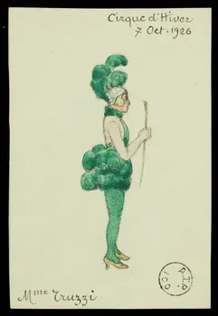 partie d'un ensemble de dessins Cirque d'Hiver  Mme Truzzi 1968.102.2783.1 Photo Mucem