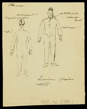 partie d'un ensemble de dessins Henri et Tyler 1968.102.2785.1  Photo Mucem